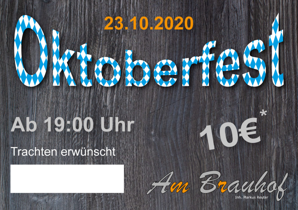 23.10.2020 Oktoberfest