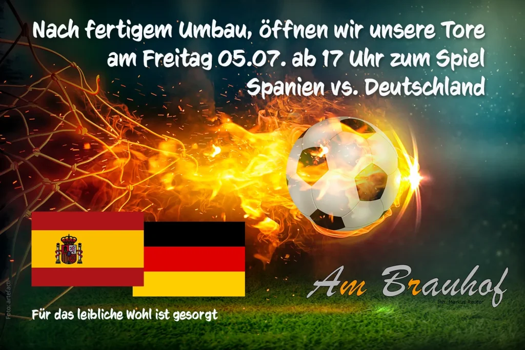 Wiedereröffnung zum Spiel Spanien vs. Deutschland